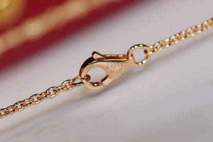 [Vicky]LOVE NECKLACE PINK GOLD AND SILVER