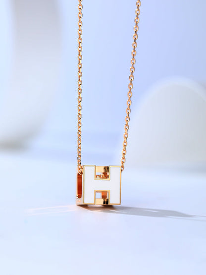 [Vicky]H CAGE PINK GOLD NECKLACE