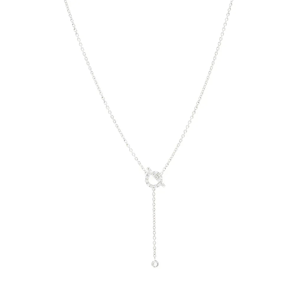 [Vicky]FINESSE SILVER DIAMOND NECKLACE