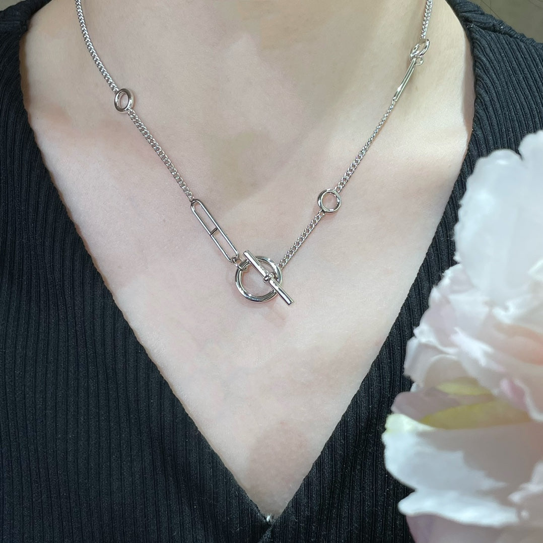 [Vicky]HM STERLING CHAINE D'ANCRE HEART
