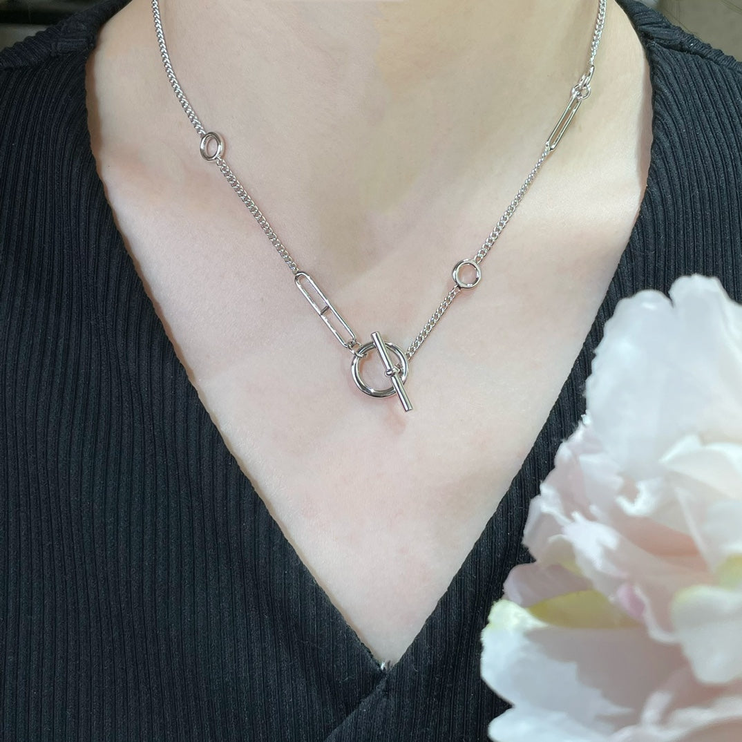 [Vicky]HM STERLING CHAINE D'ANCRE HEART