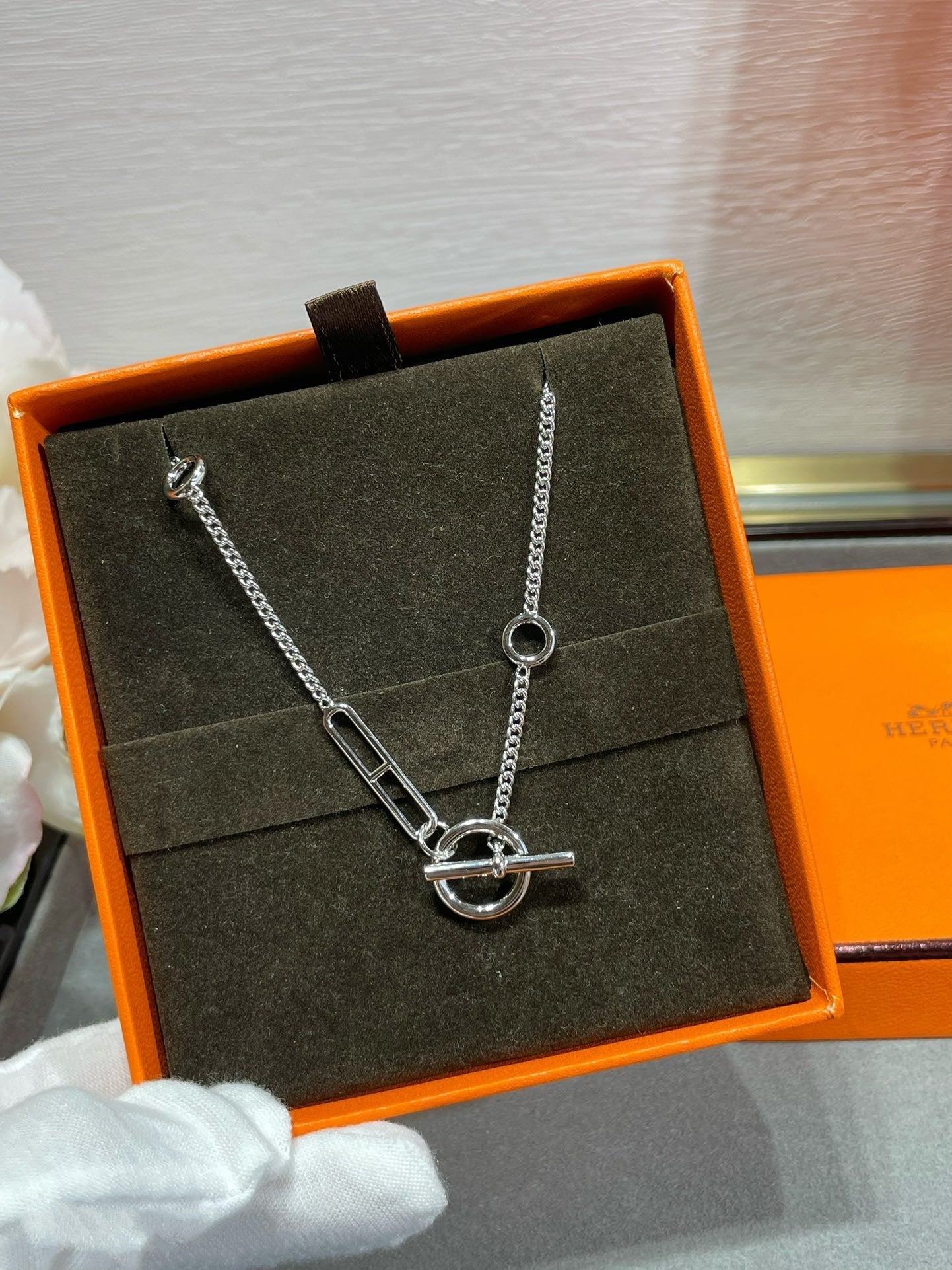 [Vicky]HM STERLING CHAINE D'ANCRE HEART