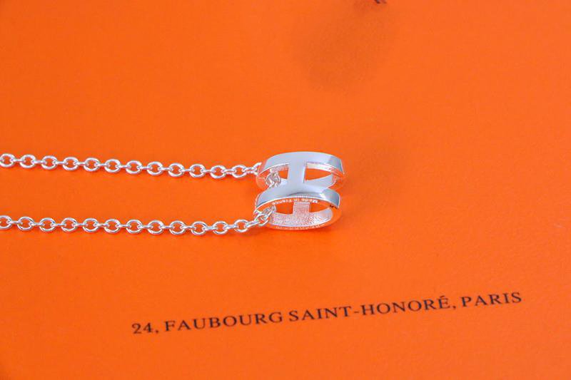 [Vicky]HM NECKLACE H LETTER OVAL SERIES