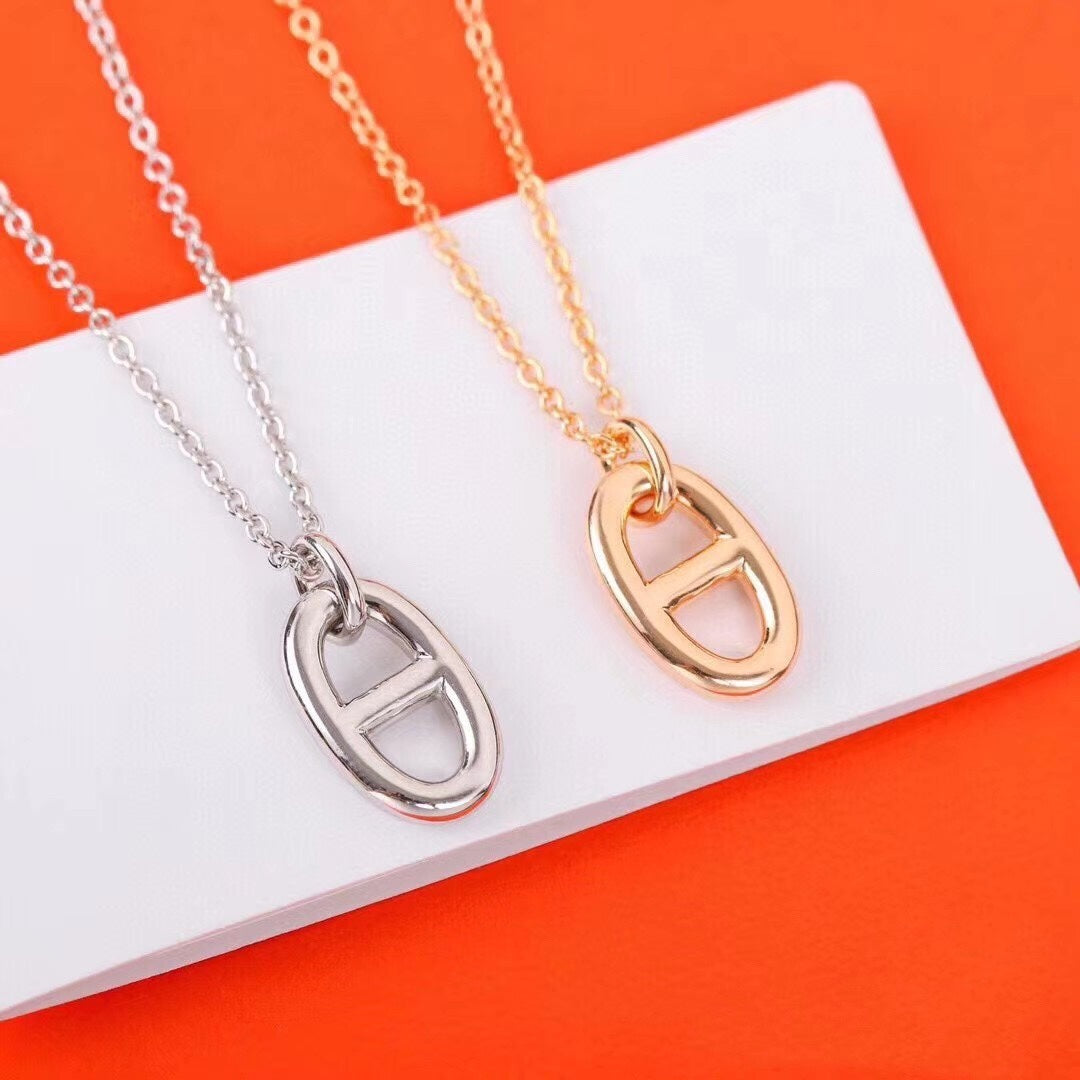 [Vicky]HM PIG NOSE NECKLACE