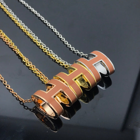 [Vicky]H NECKLACE BROWN